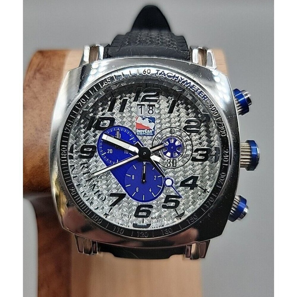Ritmo Mundo Indycar Mens Watch Quartz  Chronograph 8.5" 47"mm Sapphire D…